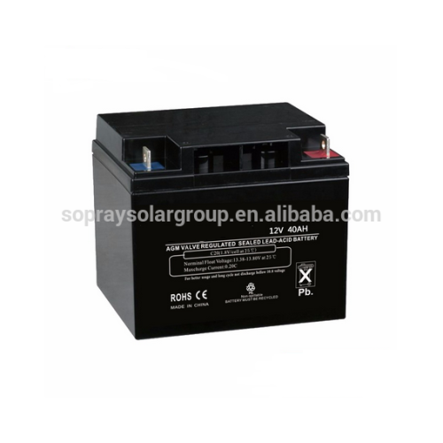 Maintain free type deep cycle solar system lead acid storage 12v 40ah solar battery